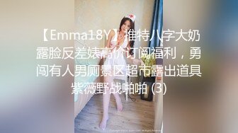 【Emma18Y】推特八字大奶露脸反差婊高价订阅福利，勇闯有人男厕景区超市露出道具紫薇野战啪啪 (3)