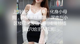 上海仙女- Ts阿桑 - 化身小母狗，身穿黑丝高跟，深夜在小区楼梯间发骚 ，用棒棒抽插骚穴给主人欣赏!