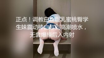 正点！调教白丝巨乳蜜桃臀学生妹震动棒自慰到高潮喷水，无套爆操后入内射